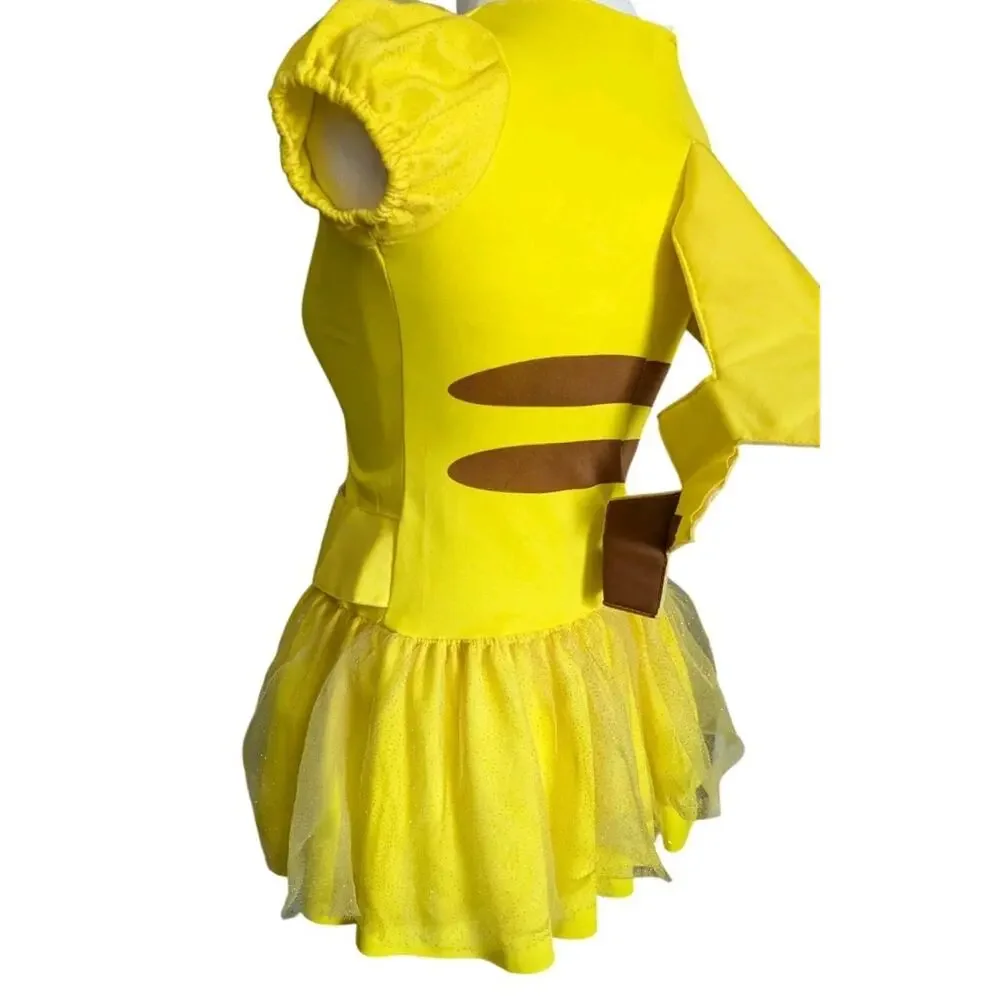 Rubies Pokemon Pikachu Costume Girls M 10 12 Halloween Costume Dress Mask Tutu